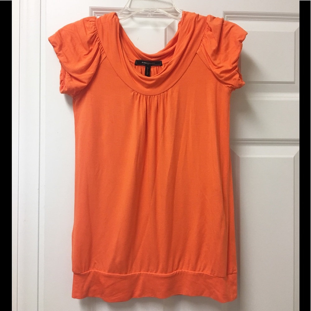 Beautiful BcbgMaxAzria coral colored top!